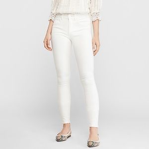 High Waisted Denim Perfect White Ankle Skinny Jean